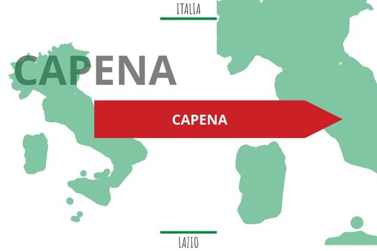 Capena: Illustration mit dem Namen der italienischen Stadt Capena