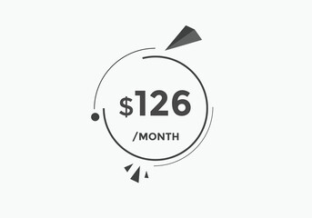 125 dollar price tag. Price $125 USD dollar only Sticker sale promotion Design. shop now button for Business or shopping promotion
