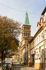 Międzyrzecz city in Poland in autumn