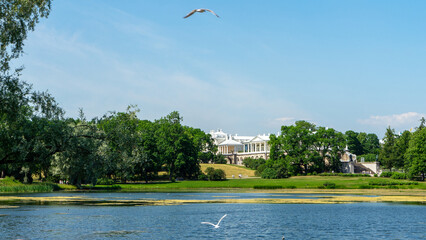 Cameron Gallery in Catherine Park on banks of Big Pond, Tsarskoye Selo, Pushkin, St. Petersburg,...