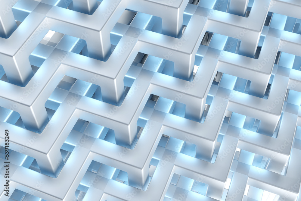 Poster architectural background. endless white grid. white background for architectural company. metaphors 