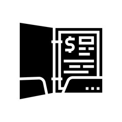 business folder glyph icon vector. business folder sign. isolated symbol illustration