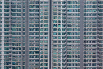 2022 Oct 14,Hong Kong.Dense and highrise residential apartment blocks in Hong Kong