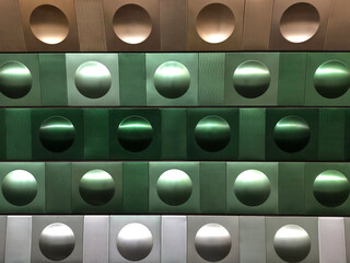 Cool space age design of metallic circles 