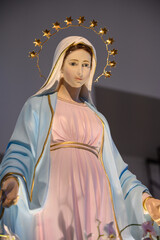 Statue of the Virgin Mary in the Roman Catholic Church of St Elijah in Tihaljina, Bosnia and...