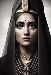Porträt einer schönen Priesterin mit Make-up. Bild einer alten Prinzessin. © designprojects