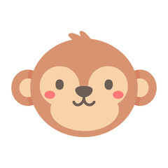 cartoon monkey face cute pets for kids
