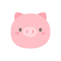 Obraz na płótnie Canvas Piglet vector. cute animal face design for kids
