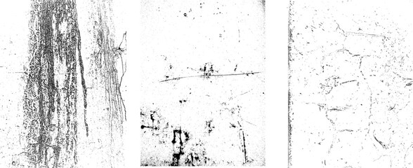 Grunge Urban textures set. Three vector textures.Dust Overlay Distress Grain ,Simply Place textures over any Object to Create grungy Effect .abstract,splattered , dirty, texture for your design. 
