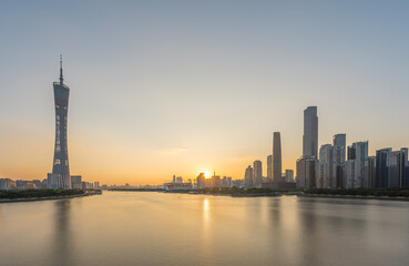Guangzhou Zhujiang New Town financial district, Guangdong, China.	
