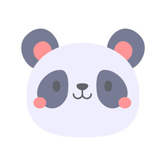 Panda vector. cute animal face design for kids