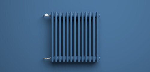 Classic Radiator in front of background - 3D Illustration