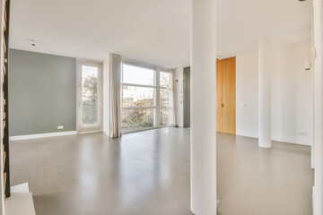 Empty room in sunlight