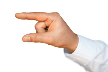 Gesture series: hand sign with index finger.
