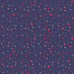 Fototapeta na wymiar Seamless christmas pattern. New year background. Doodle illustration with christmas and new year icons