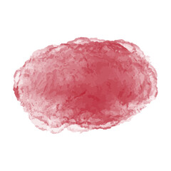 Red watercolor stain with wash. Watercolor texture for Valentine day, wedding, save date card. Vector