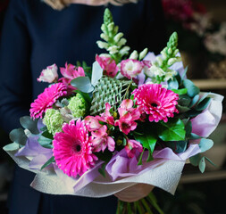 nice bouquet in the hands