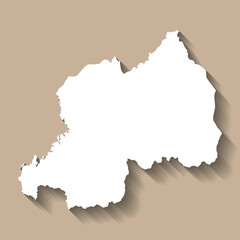 Rwanda vector country map silhouette