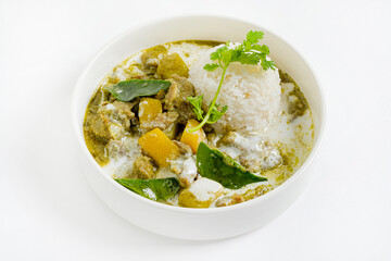 Chinese Chicken Curry s served with steamed rice