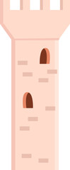Castle tower element. Vector illustration