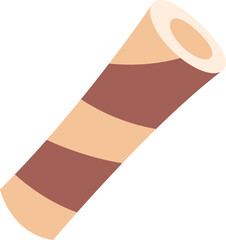 Caramel stick sweet flat illustration