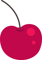Cherry with a tail flat illustration