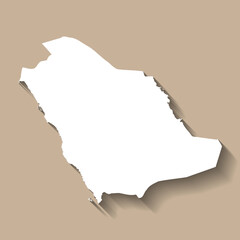 Saudi Arabia vector country map silhouette