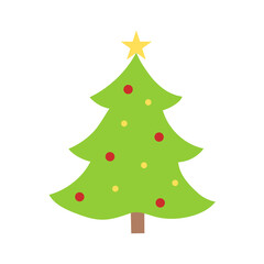Vector illustration of a decorated Christmas tree