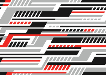 Striped geometric seamless pattern. Abstract modern sport grunge racing texture for vinyl wrap print. Vector background.
