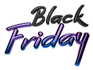 Black Friday SALE, Isolated 3D Illustration of Word Sale. Design for Premium Fashion Brand.