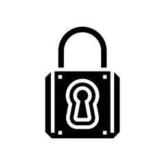 keyhole padlock glyph icon vector. keyhole padlock sign. isolated symbol illustration