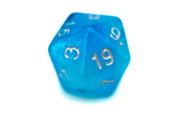 platonic die icosahedron isolated
