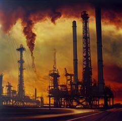 Obraz premium Petrochemical industry concept