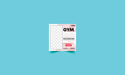 Gym Fitness social media post design template Premium Vector