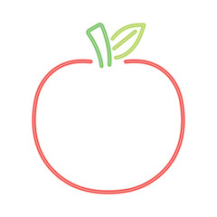 neon apple icon