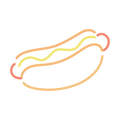 neon hot dog icon