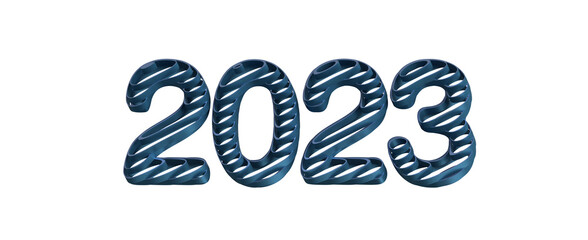 Typography design of 2023 with 3d style