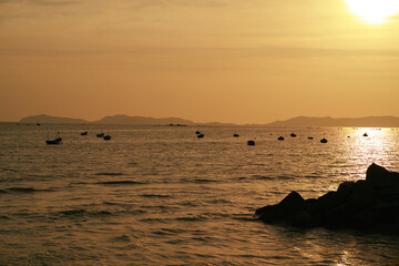 Sunset at Phayun Beach, Ban Chang, Rayong, Thailand