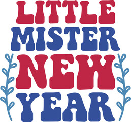 Little mister new year vector arts