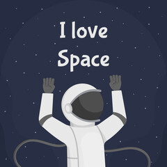 Vector illustration of the concept of love space. Beautiful black and white picture. 