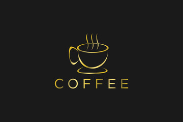 Coffee cafe mug logo design beverage drink tea utensil icon symbol 