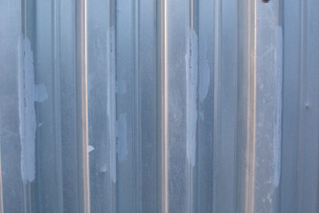 aluminum background. Aluminum fence on the street