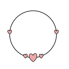 circle frame with love
