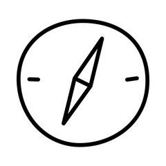 Vector doodle hand drawn illustration of a compass