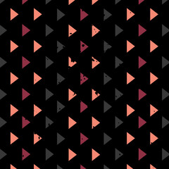 Triangle Grunge Pattern In Pink Sunset Grey Color On Black Background