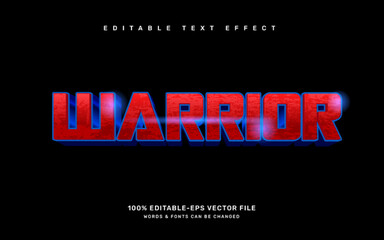 Obraz premium Warrior editable text effect template
