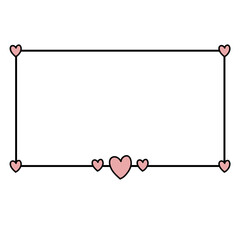 rectangle frame with love