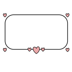 rectangle frame with love
