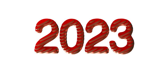 Typography design of 2023 with welcome 2023 concept design.