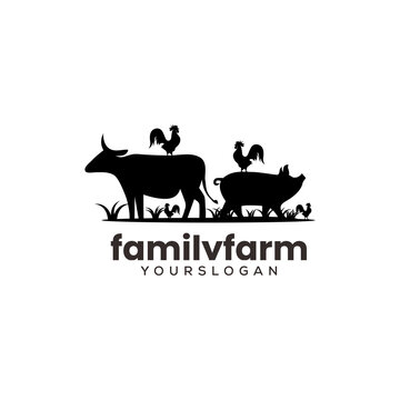 family farm logo design template